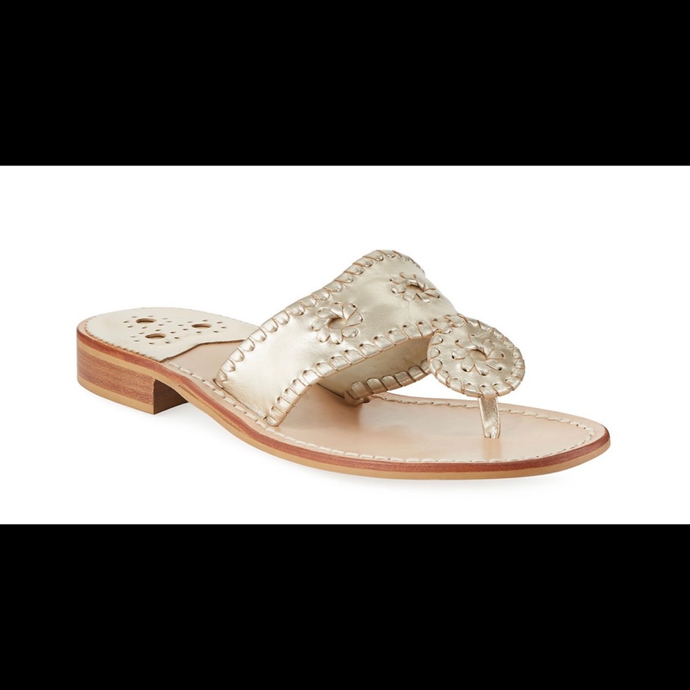 NWT Jack Rogers Whipstitched Leather Sandals